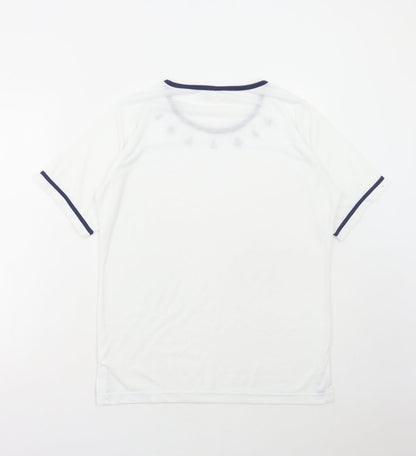 Womens UK Size M Anne De Lancay White Basic T-Shirt
