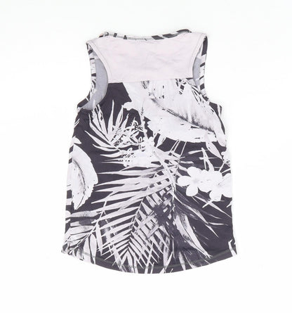 NEXT Girls Grey Geometric Nylon Basic Tank Size 5 Years Round Neck Pullover