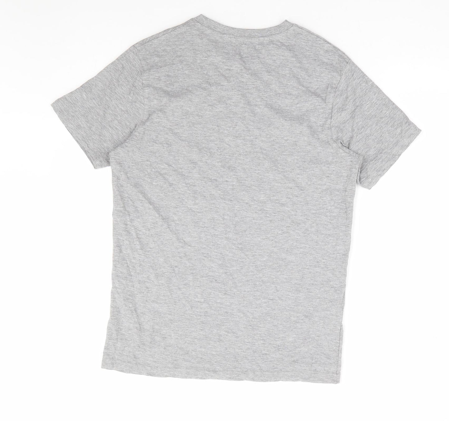 Womens UK Size S Preworn Grey Basic T-Shirt
