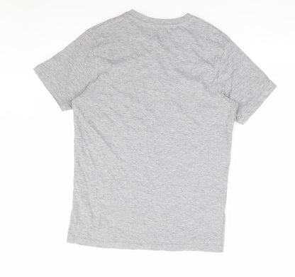 Womens UK Size S Preworn Grey Basic T-Shirt