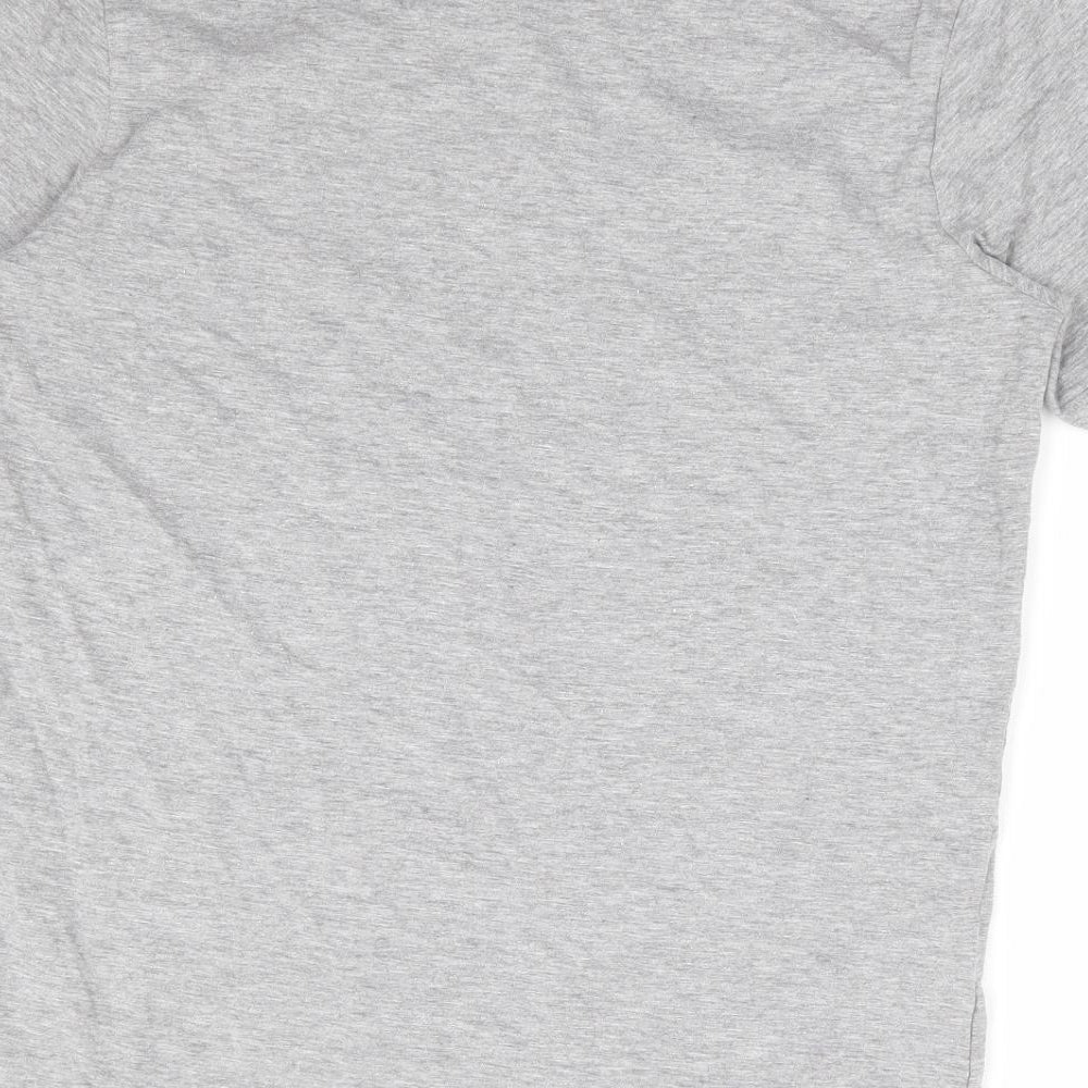 Womens UK Size S Preworn Grey Basic T-Shirt