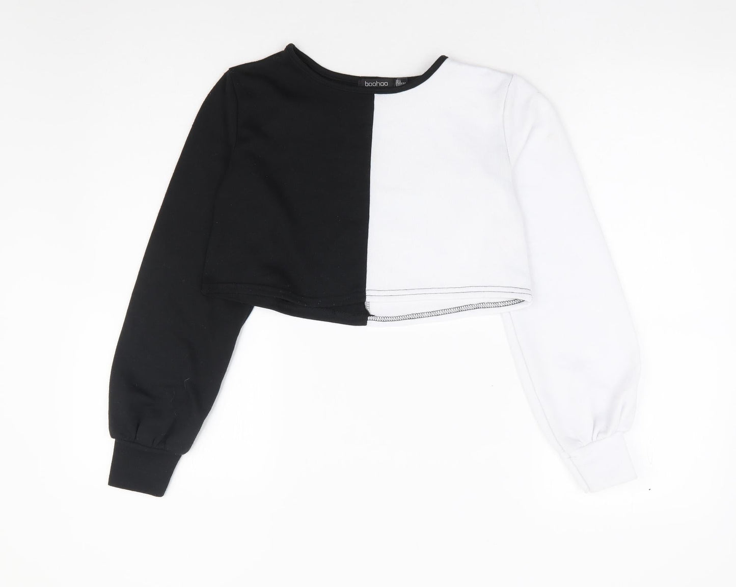 Womens UK Size 4 Boohoo Black Pullover Sweatshirt