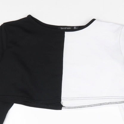 Womens UK Size 4 Boohoo Black Pullover Sweatshirt
