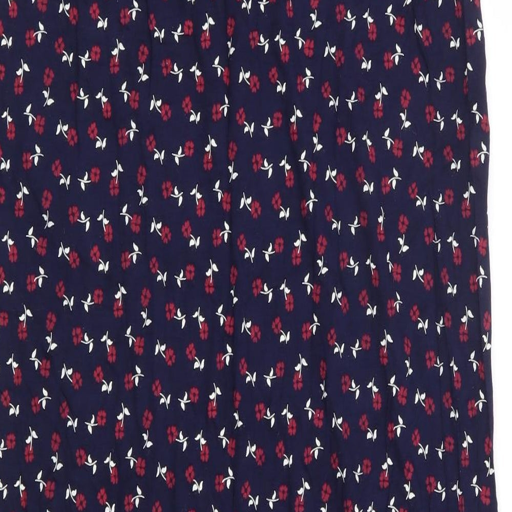 Chemistry Womens Blue Floral Polyester Straight & Pencil Skirt Size S