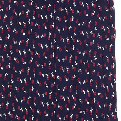 Chemistry Womens Blue Floral Polyester Straight & Pencil Skirt Size S