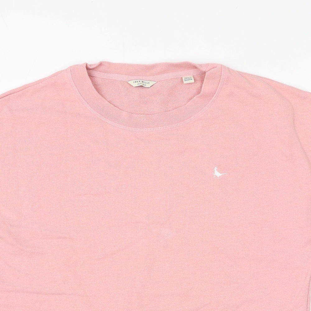 Womens UK Size 8 Jack Wills Pink Pullover Sweatshirt