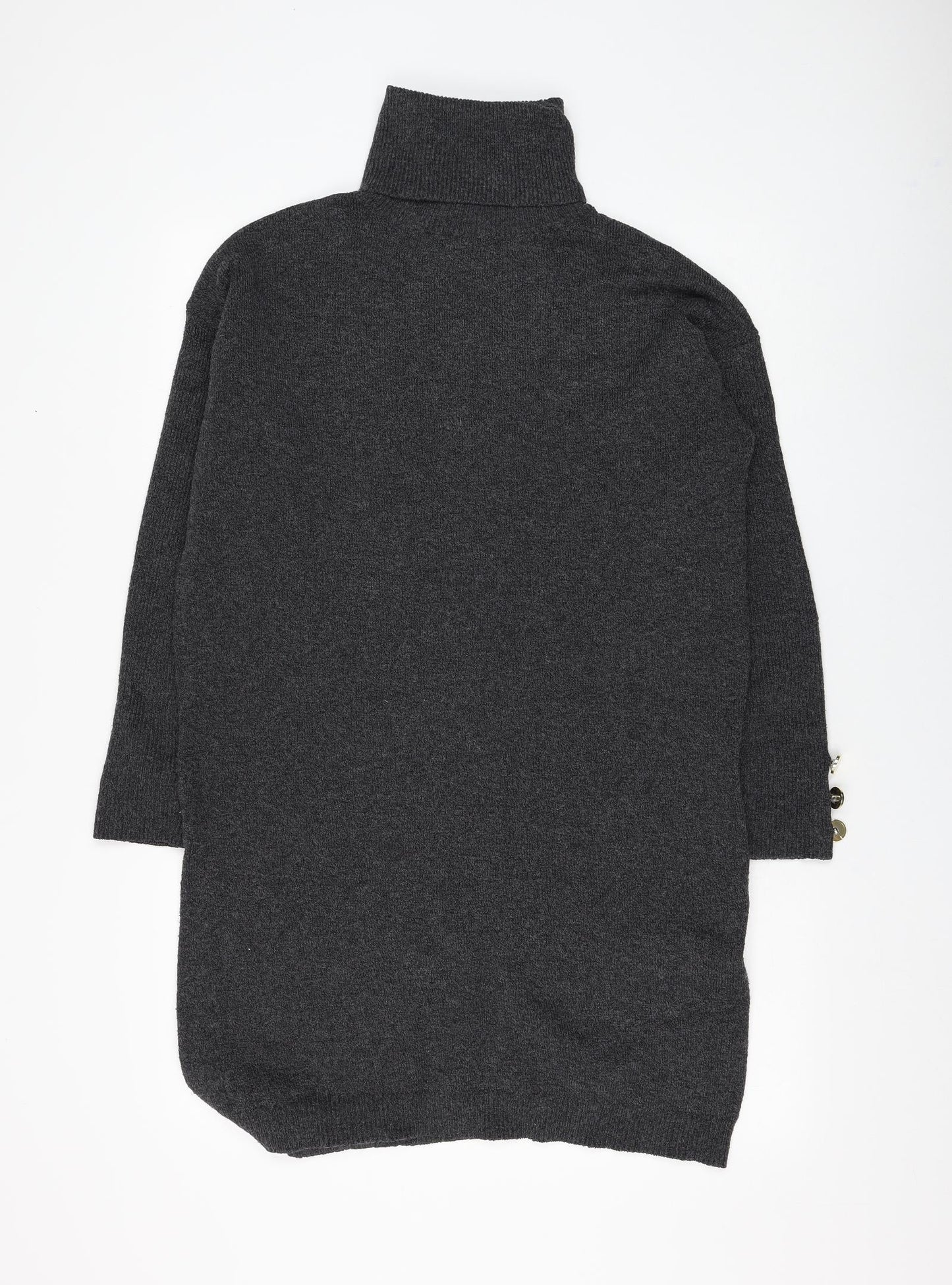 Primark Womens Grey Roll Neck Polyester Pullover Jumper Size 10