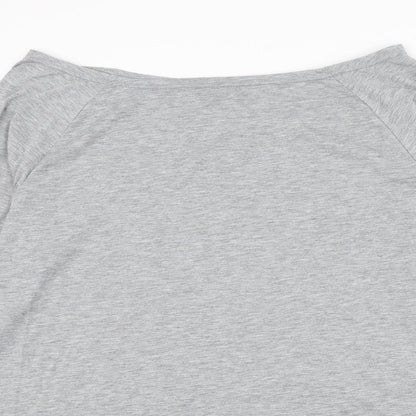 SheIn Womens Grey Boat Neck Polyester Pullover Jumper Size 2XL