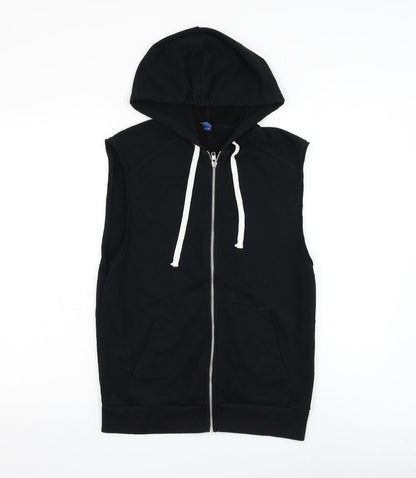 Womens UK Size S Divided by H&M Black Vest Sweatshirt