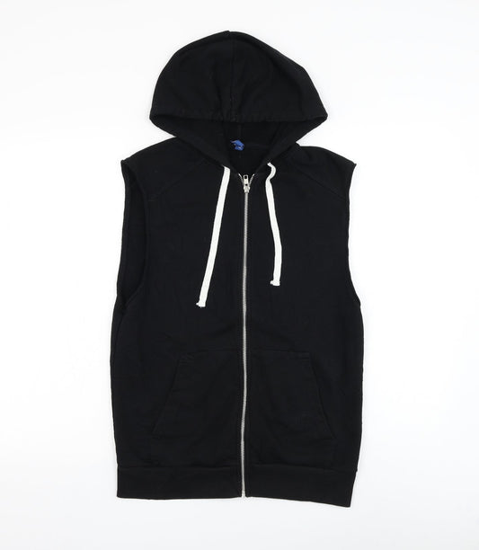 Womens UK Size S Divided by H&M Black Vest Sweatshirt