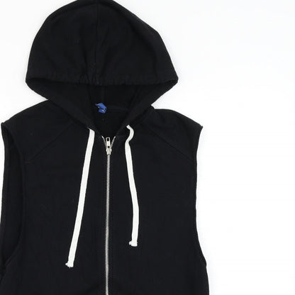 Womens UK Size S Divided by H&M Black Vest Sweatshirt
