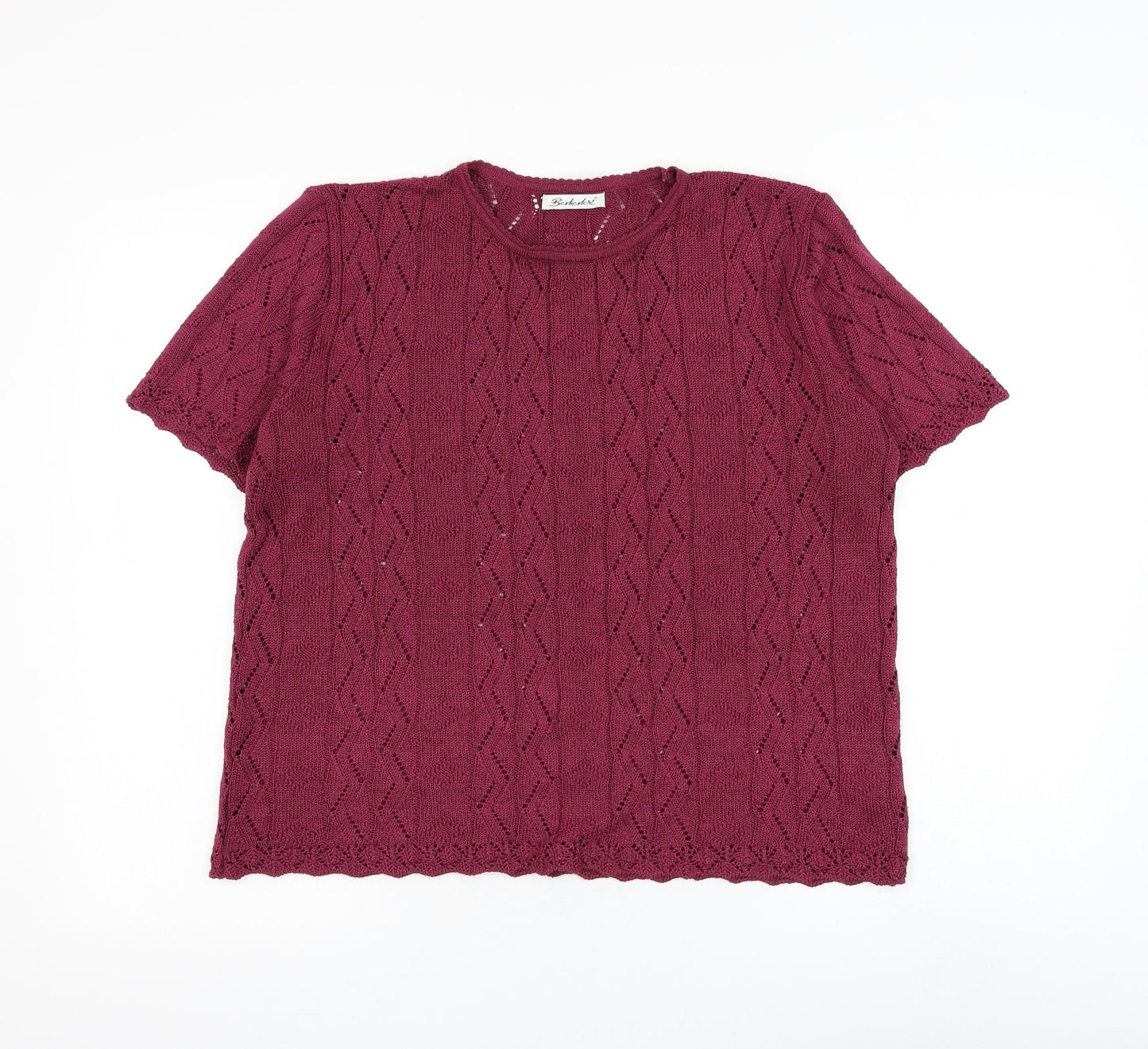 Womens UK Size 18 Berkertex Purple Pullover Jumper
