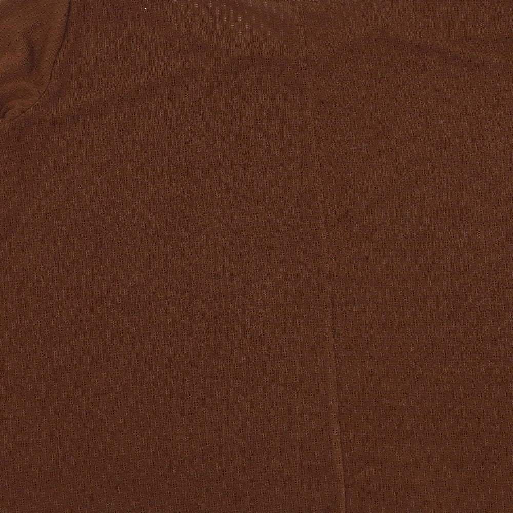 Nuova Collectione Womens Brown Round Neck Viscose Pullover Jumper Size M