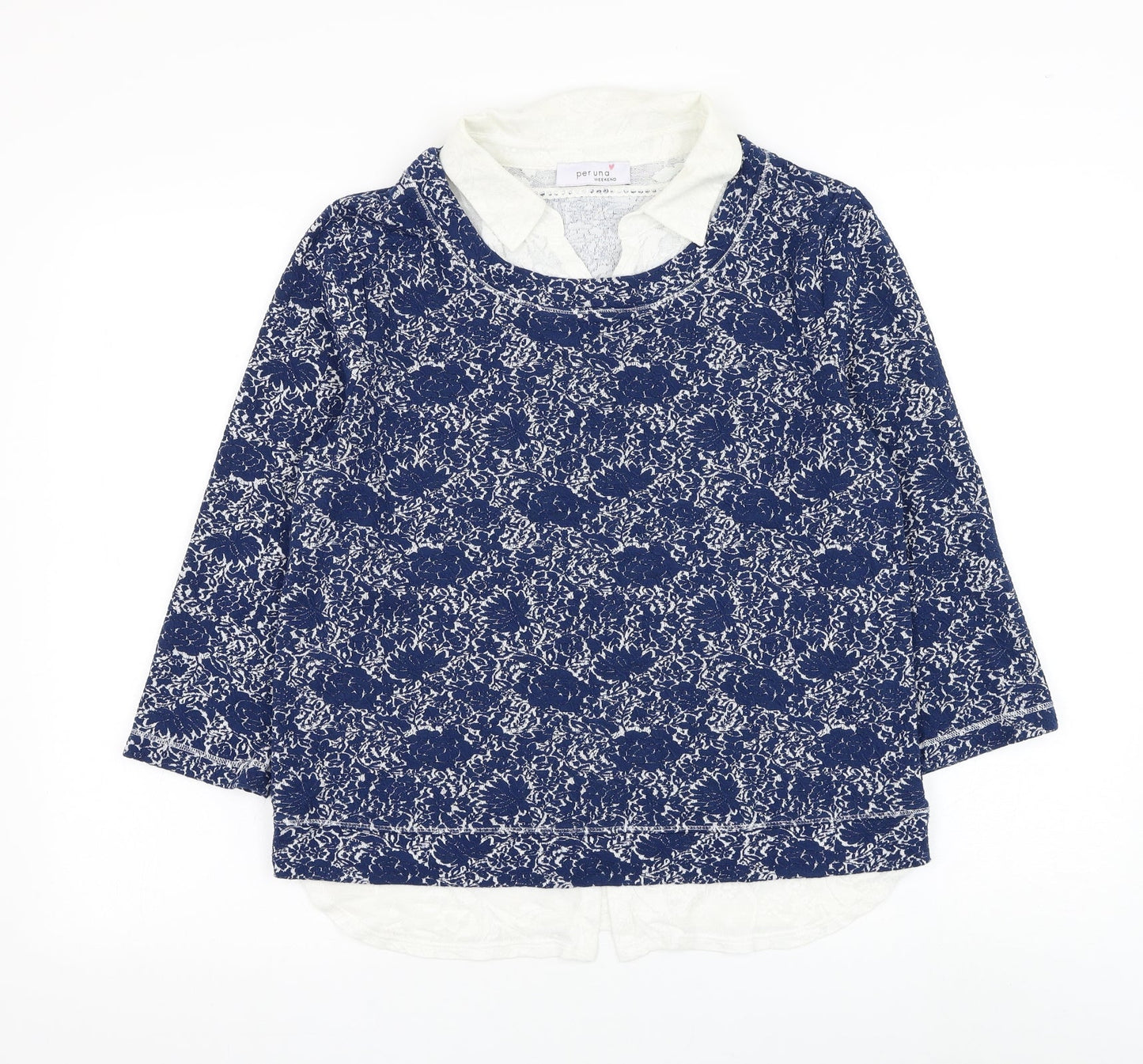 Womens UK Size 12 Marks and Spencer Blue Pullover Jumper