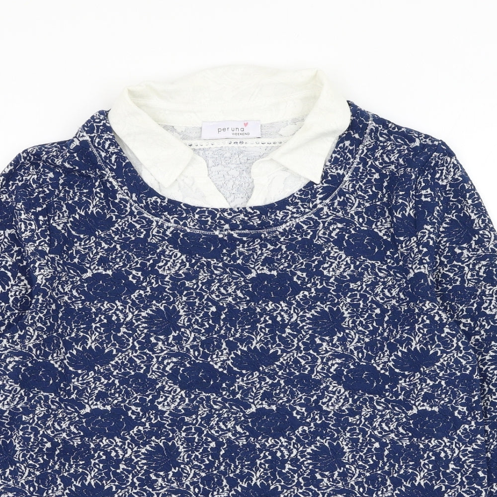 Womens UK Size 12 Marks and Spencer Blue Pullover Jumper