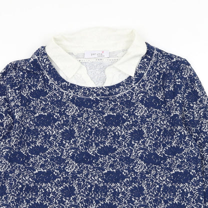 Womens UK Size 12 Marks and Spencer Blue Pullover Jumper