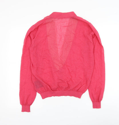 Womens UK Size M YAYA Pink Cardigan Jumper