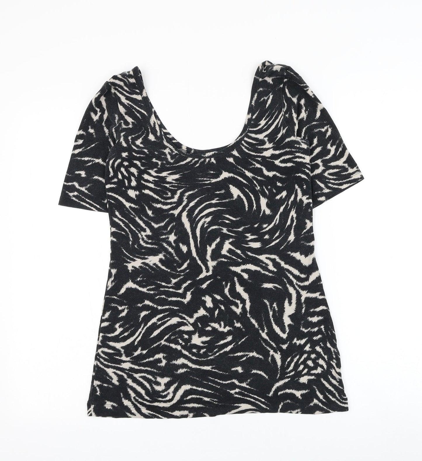Womens UK Size 8 NEXT Black Basic T-Shirt