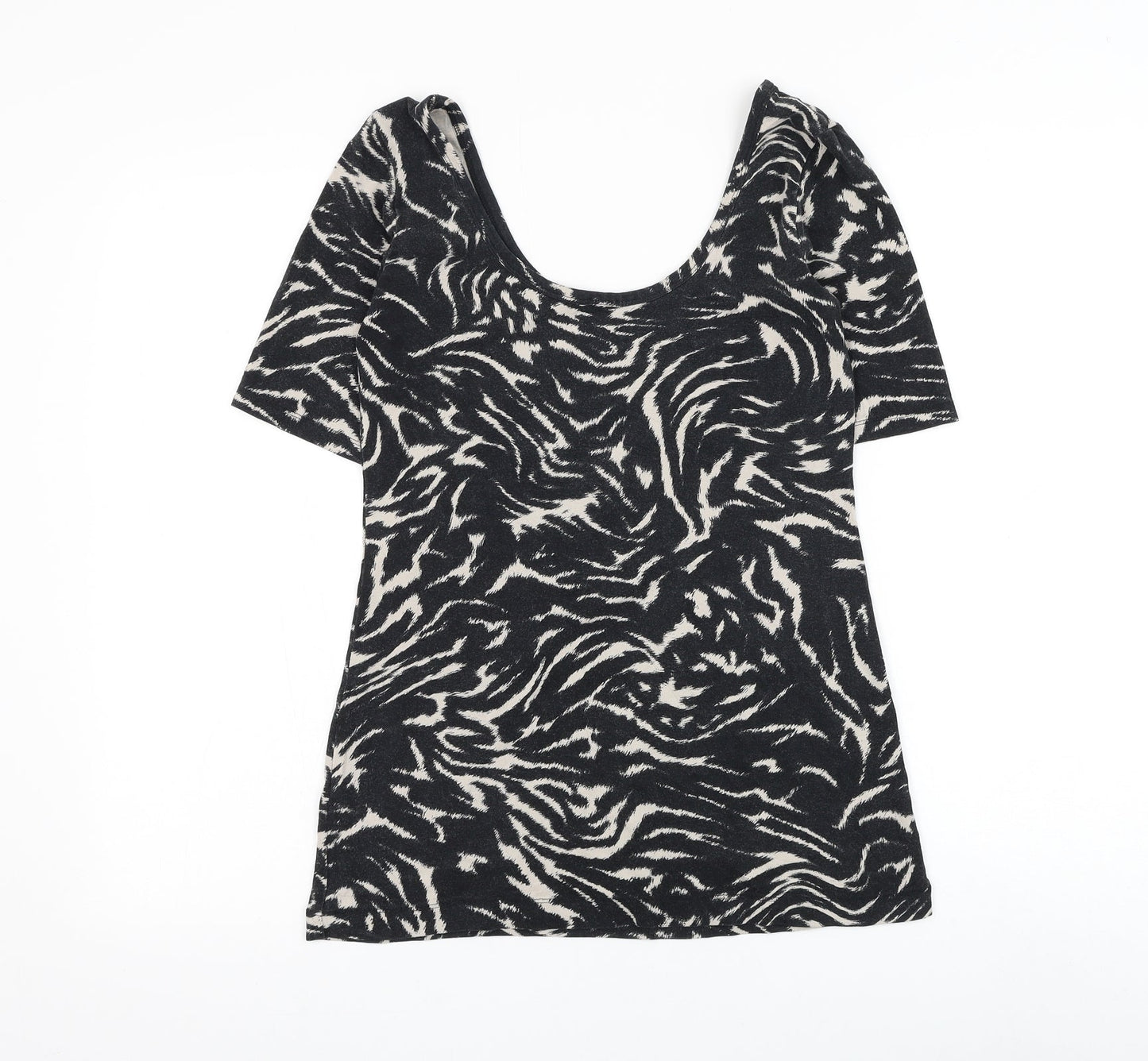 Womens UK Size 8 NEXT Black Basic T-Shirt