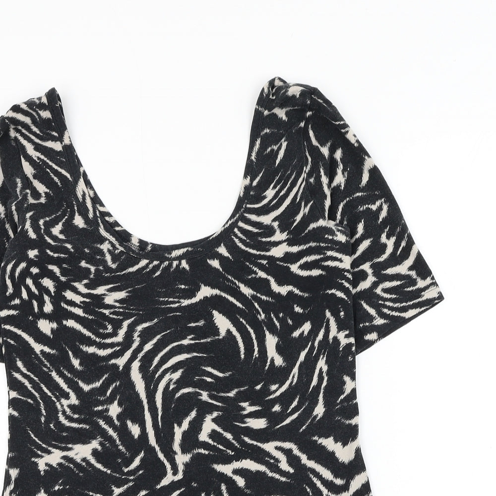 Womens UK Size 8 NEXT Black Basic T-Shirt