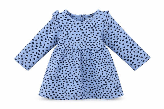 Primark Girls Blue Polka Dot Cotton Skater Dress Size 3-6 Months Round Neck Pullover
