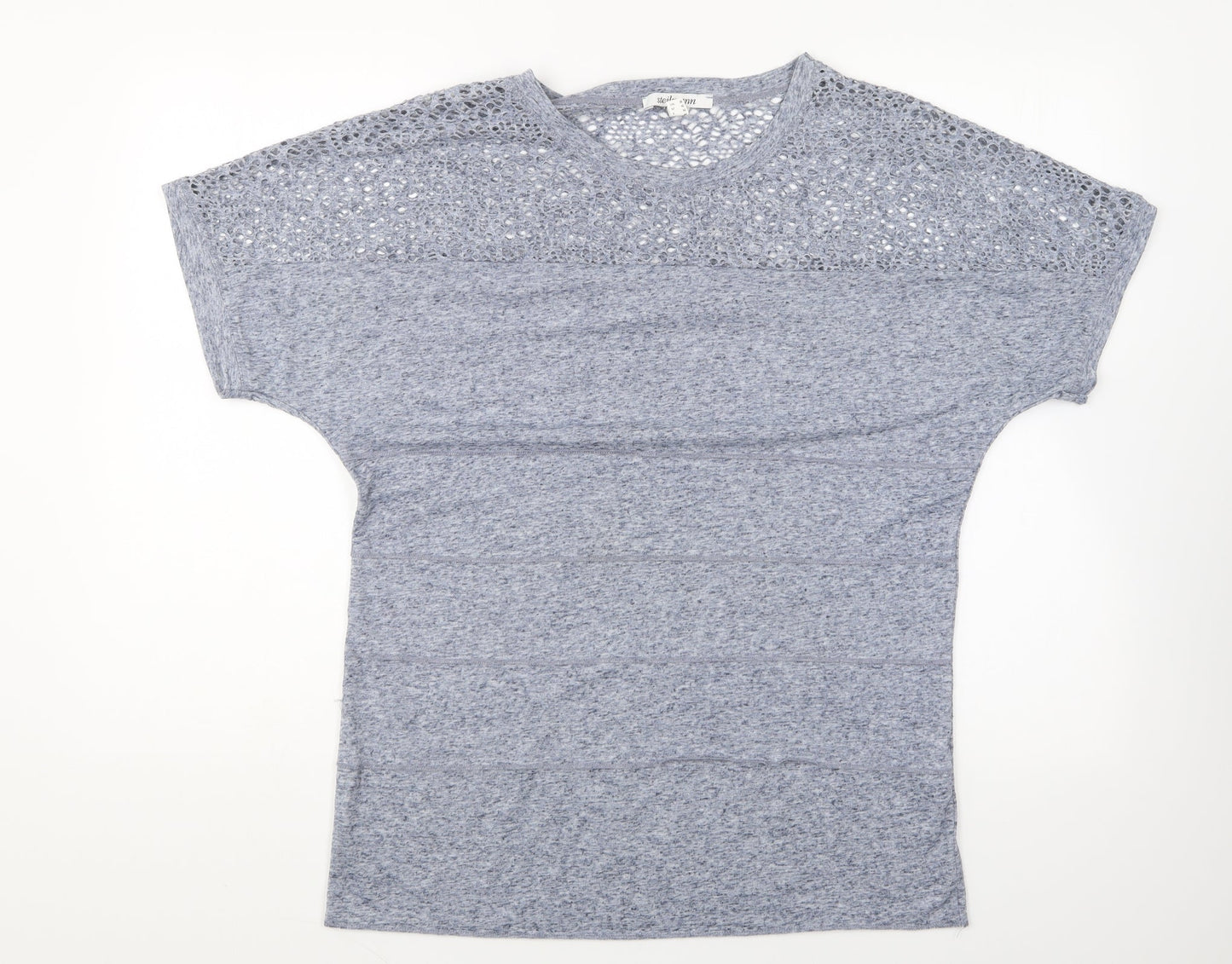 Womens UK Size 12 Steilmann Blue Basic T-Shirt