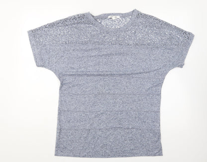 Womens UK Size 12 Steilmann Blue Basic T-Shirt