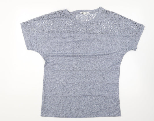 Womens UK Size 12 Steilmann Blue Basic T-Shirt