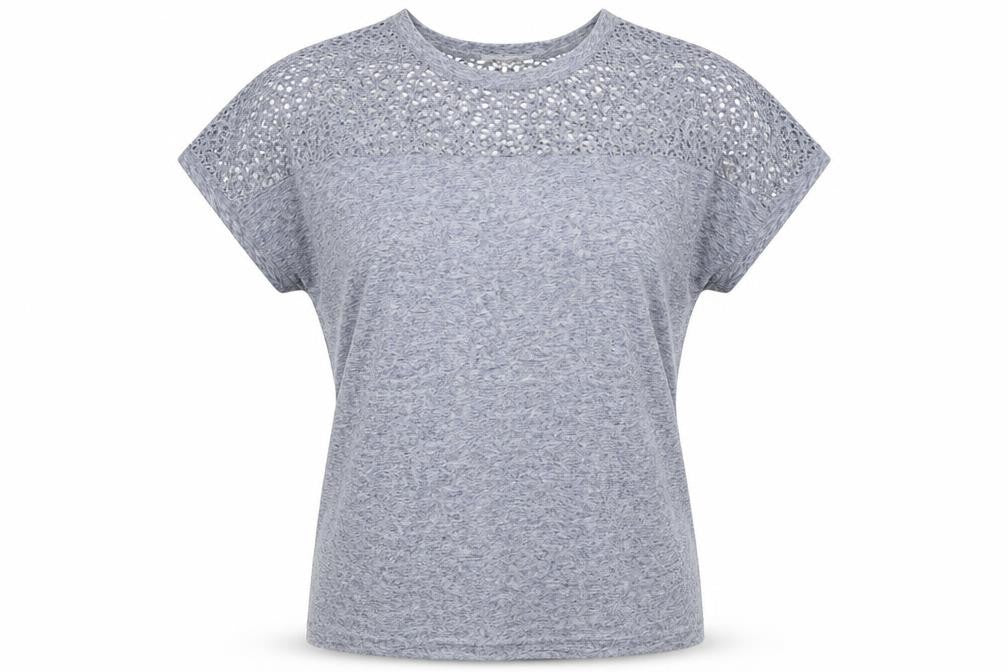 Womens UK Size 12 Steilmann Blue Basic T-Shirt