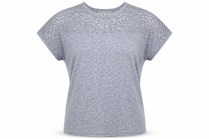 Womens UK Size 12 Steilmann Blue Basic T-Shirt