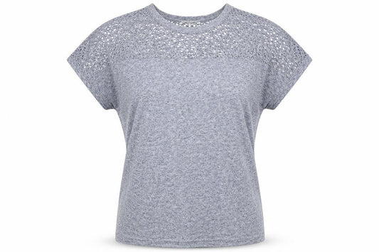 Womens UK Size 12 Steilmann Blue Basic T-Shirt