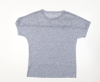 Womens UK Size 12 Steilmann Blue Basic T-Shirt