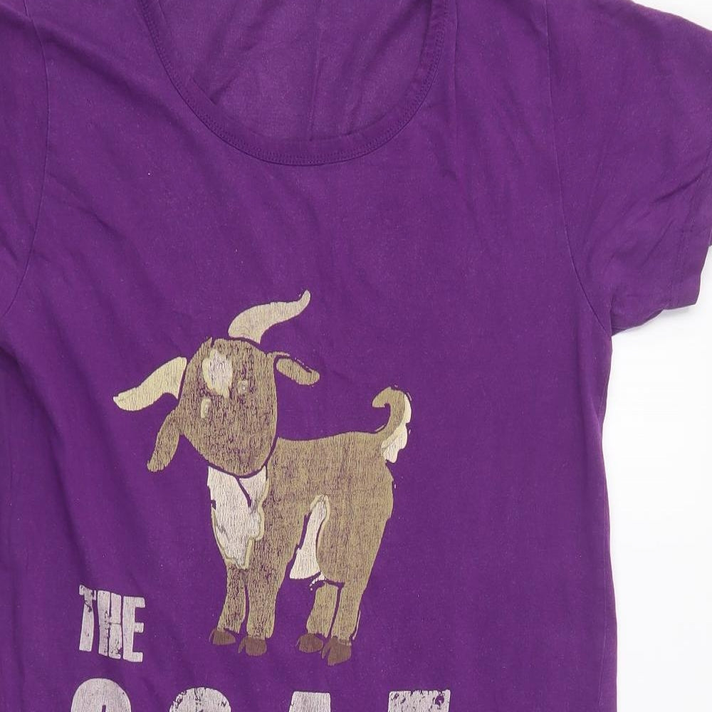 Mont Noir Womens Purple Polyester T-Shirt Dress Size 8 Round Neck Pullover - The G.O.A.T