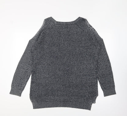 Womens UK Size M Papaya Blue Pullover Jumper