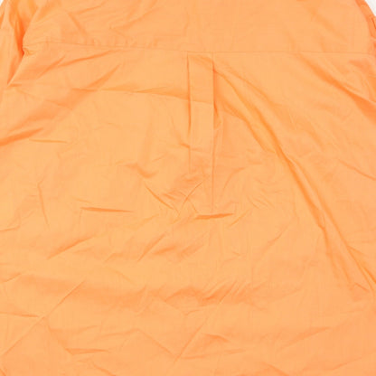 Primark Womens Orange Polyester Basic Button-Up Size 12 Collared
