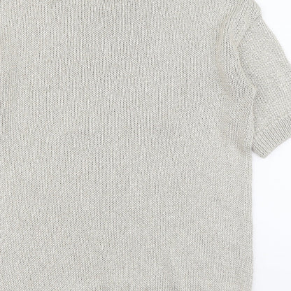 George Womens Beige Round Neck Acrylic Pullover Jumper Size 12 - Butterfly print