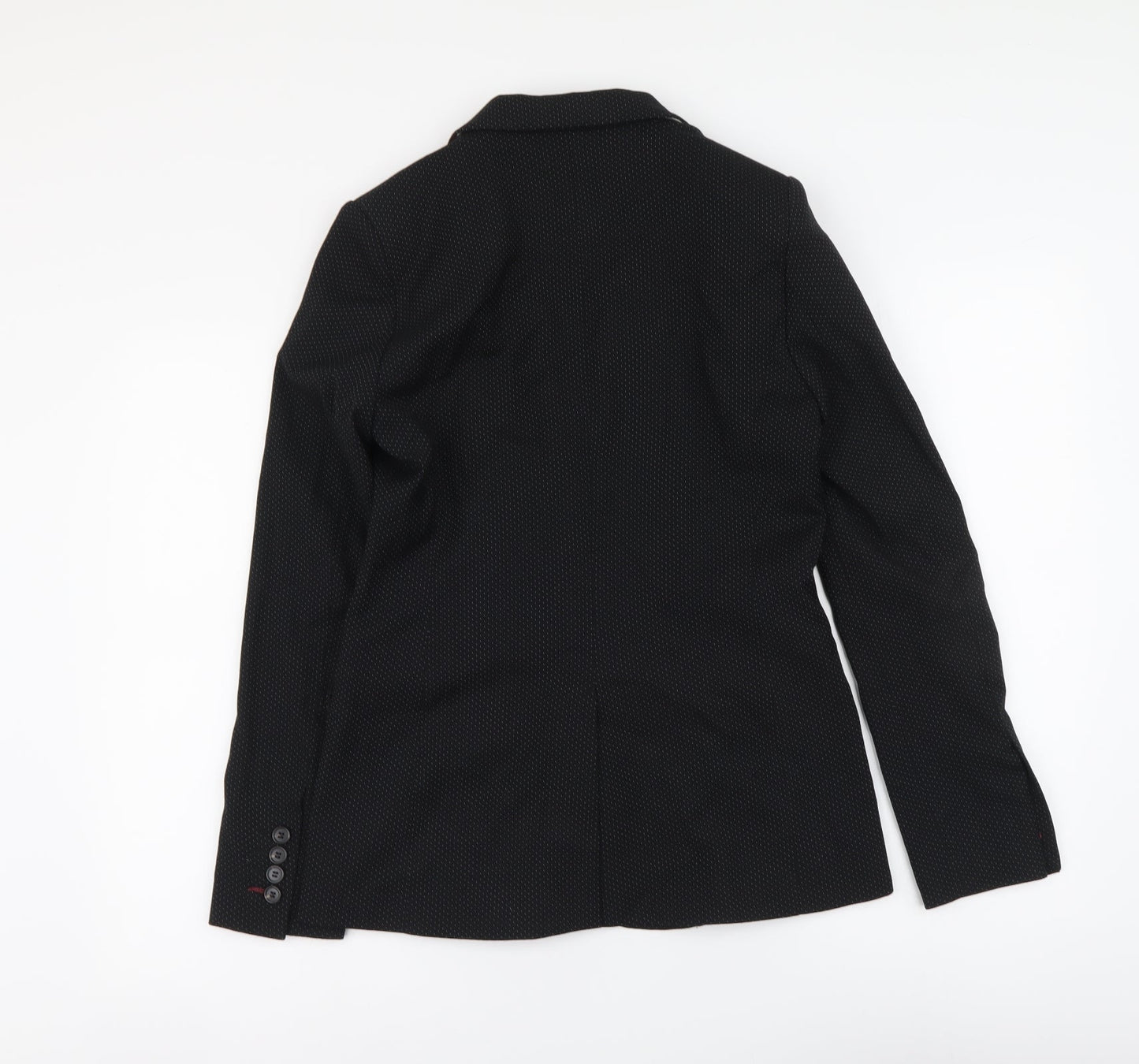 NEXT Womens Black Polka Dot Polyester Jacket Suit Jacket Size 8