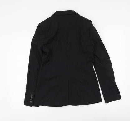 NEXT Womens Black Polka Dot Polyester Jacket Suit Jacket Size 8