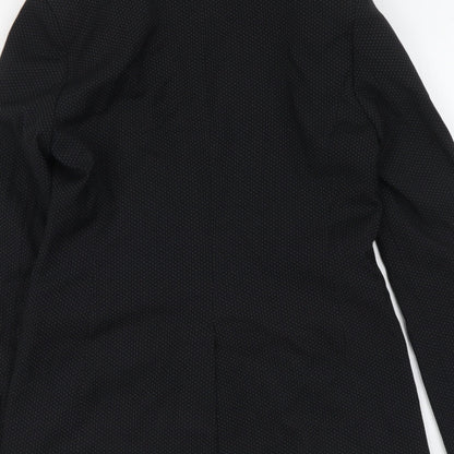 NEXT Womens Black Polka Dot Polyester Jacket Suit Jacket Size 8