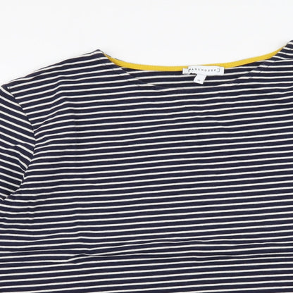 Womens UK Size 12 Warehouse Blue Basic T-Shirt