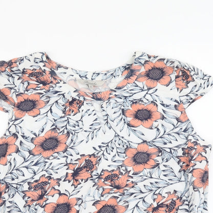 Womens UK Size 14 Peacocks White Basic Blouse