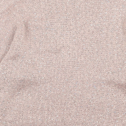 Select Womens Pink Boat Neck Acrylic Pullover Jumper Size 12 - Pocket Detail