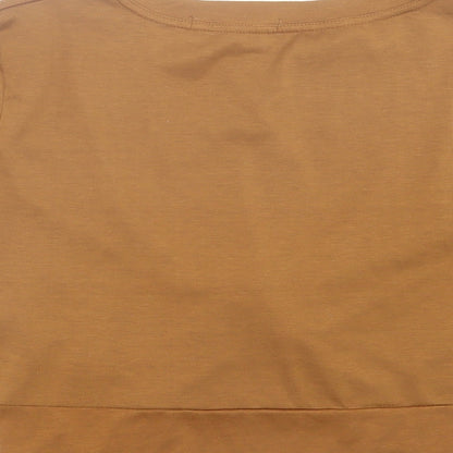 Womens UK Size S Zaful Brown Cropped T-Shirt