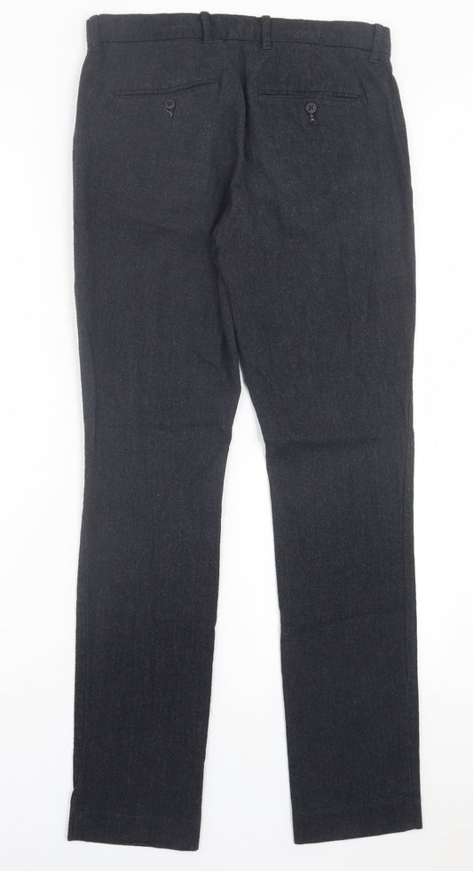 Gap Mens Blue Cotton Trousers Size 28 in L32 in Regular Button