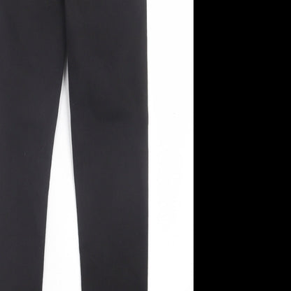 Topshop Womens Black Cotton Skinny Jeans Size 24 in L32 in Regular Button