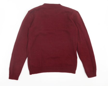 Womens UK Size S Boohoo Red Pullover Jumper