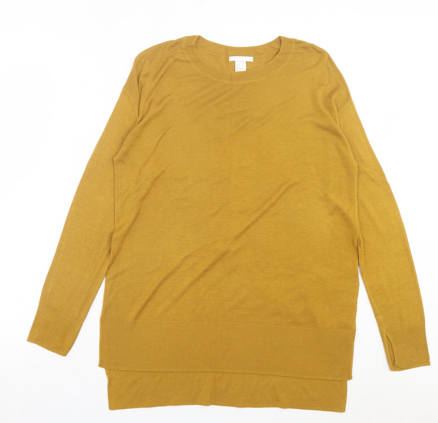Womens UK Size S h7M Yellow Pullover Jumper