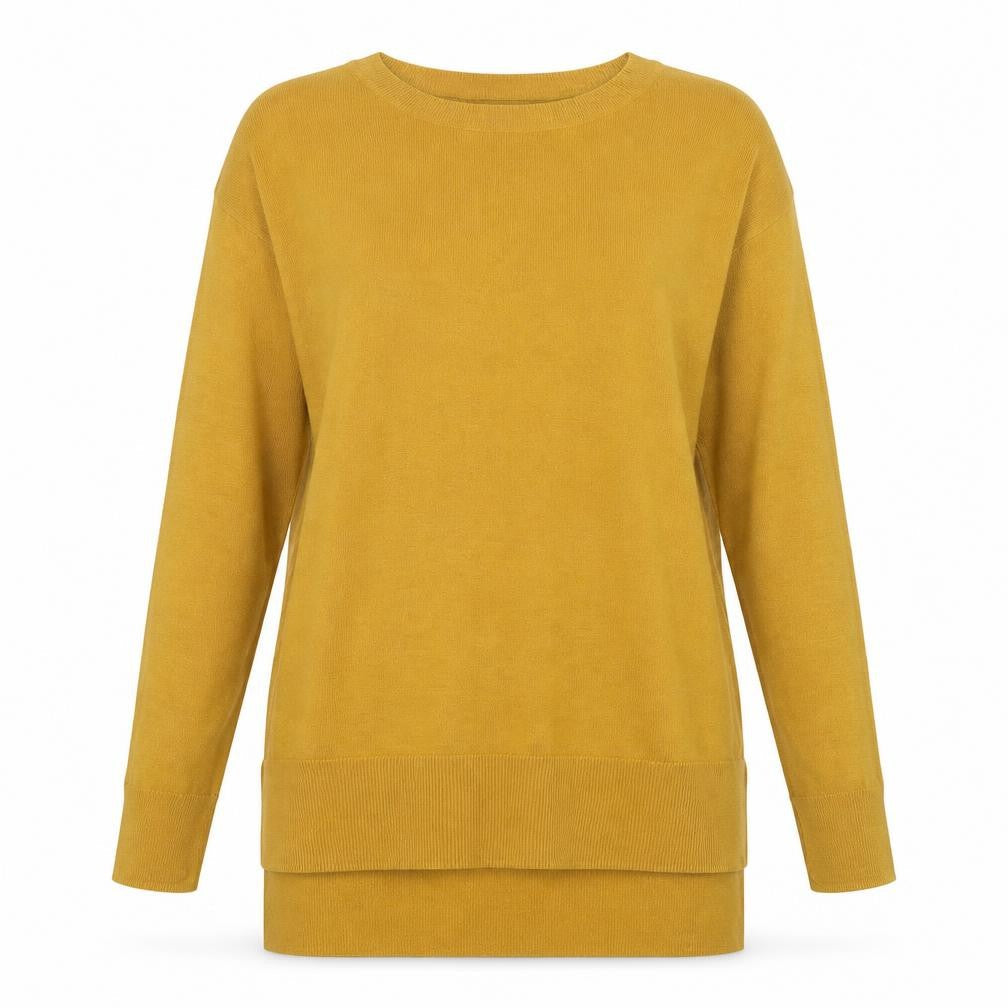 Womens UK Size S h7M Yellow Pullover Jumper