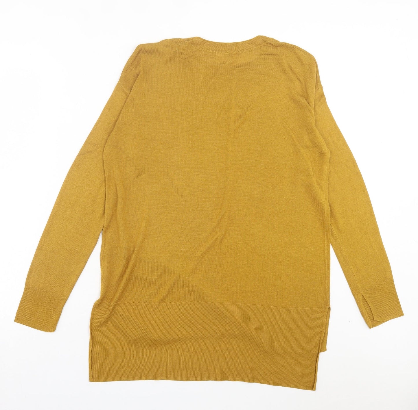Womens UK Size S h7M Yellow Pullover Jumper