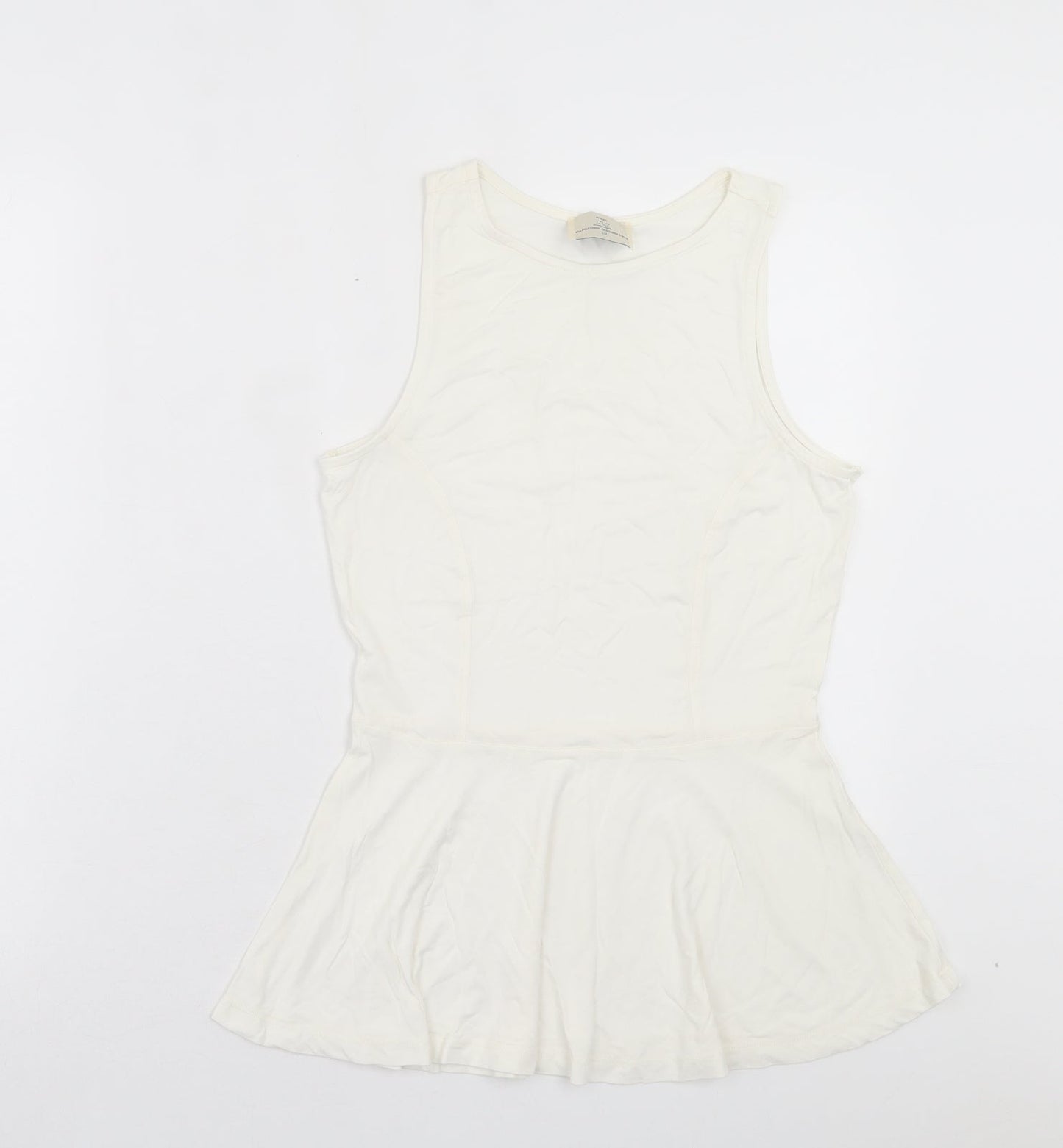 Womens UK Size 10 NEXT White Basic Tank